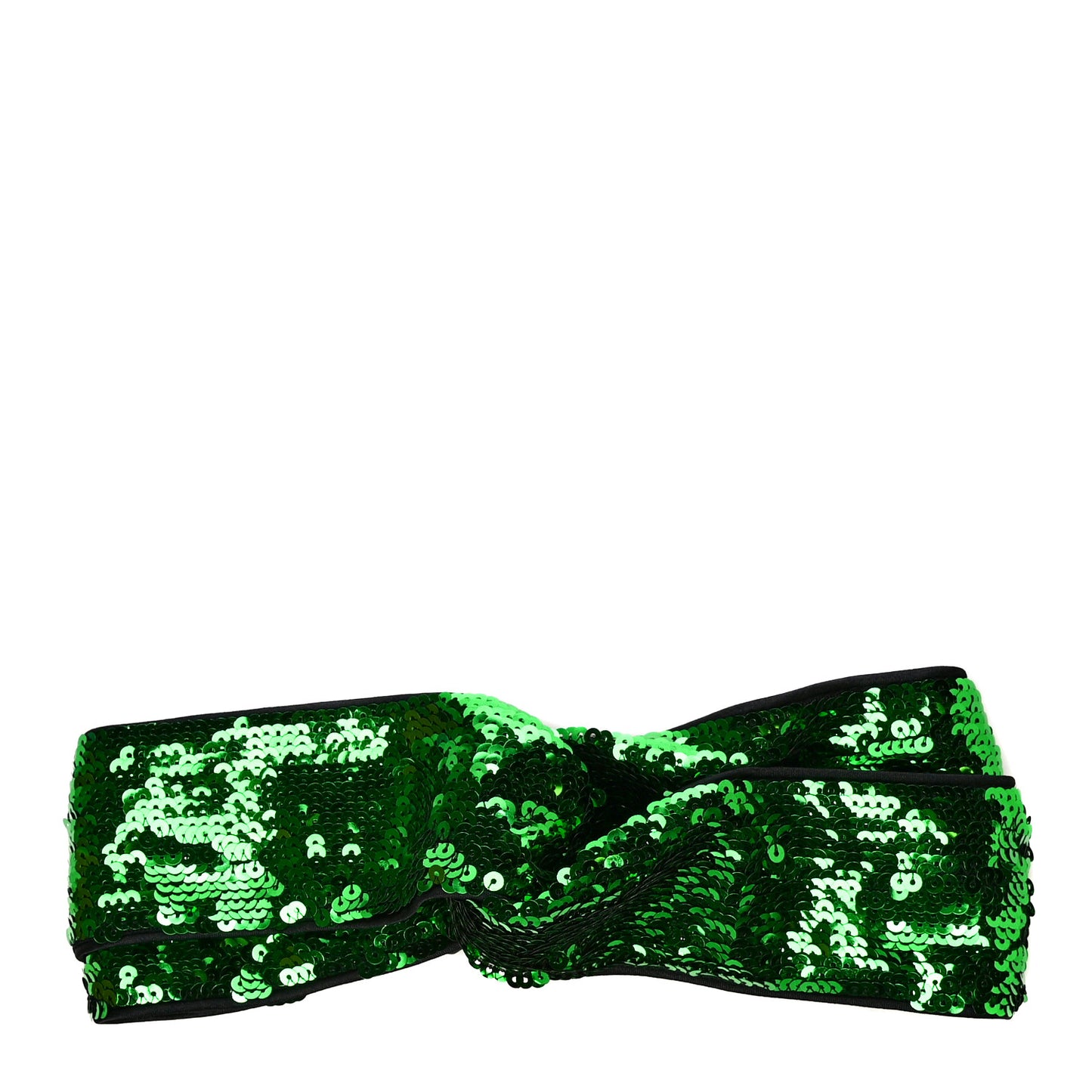Sequin Brixy Knot Headband Green
