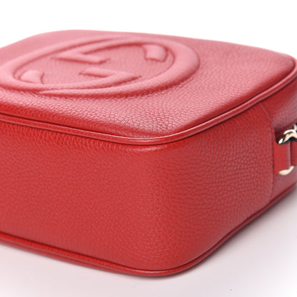 Gucci Pebbled Calfskin Small Soho Disco Bag Tabasco Red 9 of 10