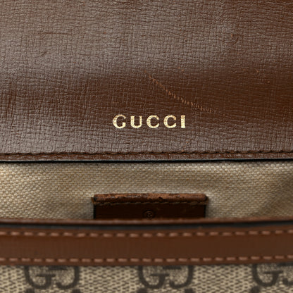 Gucci GG Supreme Monogram Web Mini Horsebit 1955 Shoulder Bag Beige Brown Sugar 6 of 13