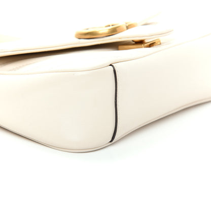 Gucci Calfskin Matelasse Mini GG Marmont Shoulder Bag White 6 of 11