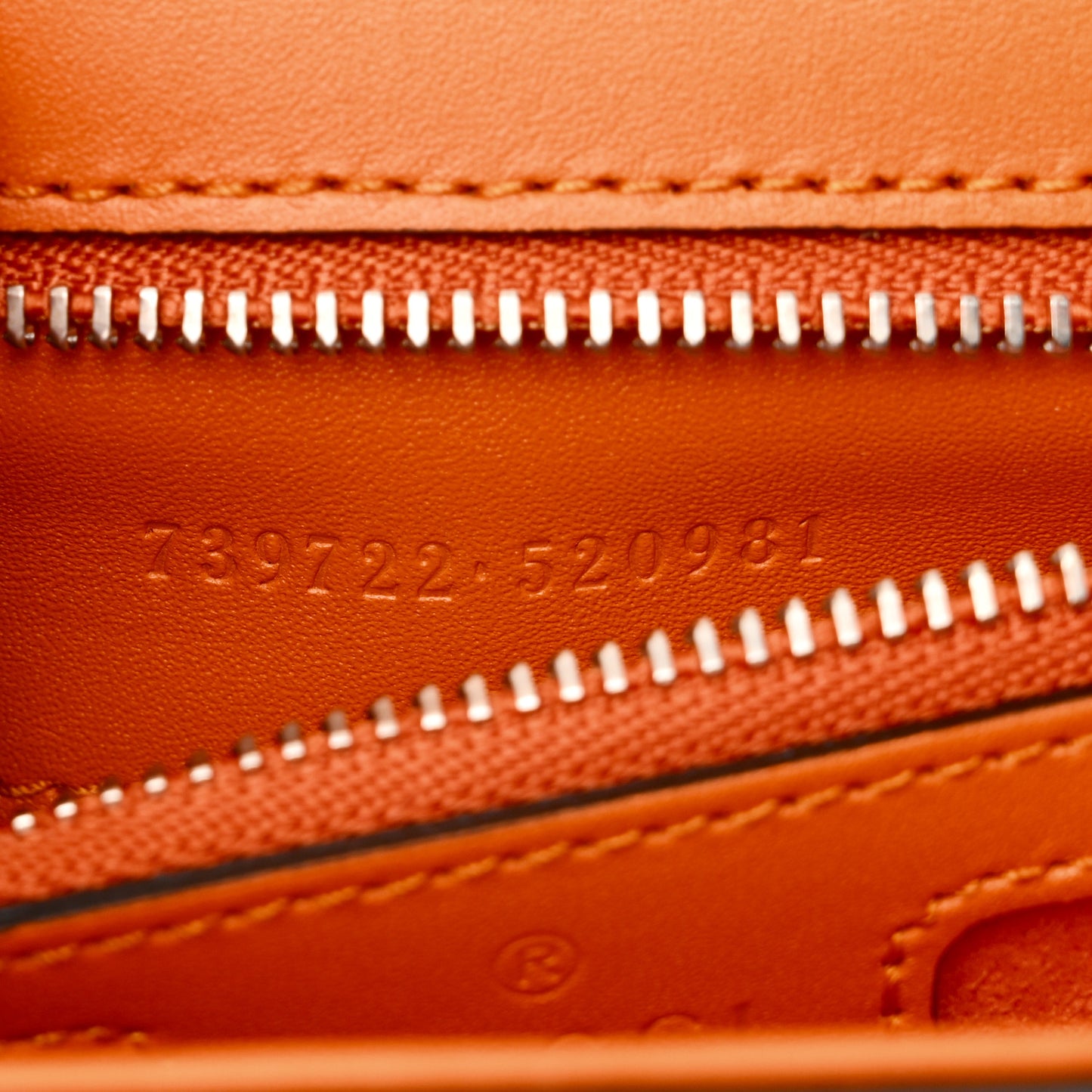 Senna Calfskin Petite GG Top Handle Shoulder Bag Orange