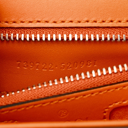Gucci Senna Calfskin Petite GG Top Handle Shoulder Bag Orange 7 of 11
