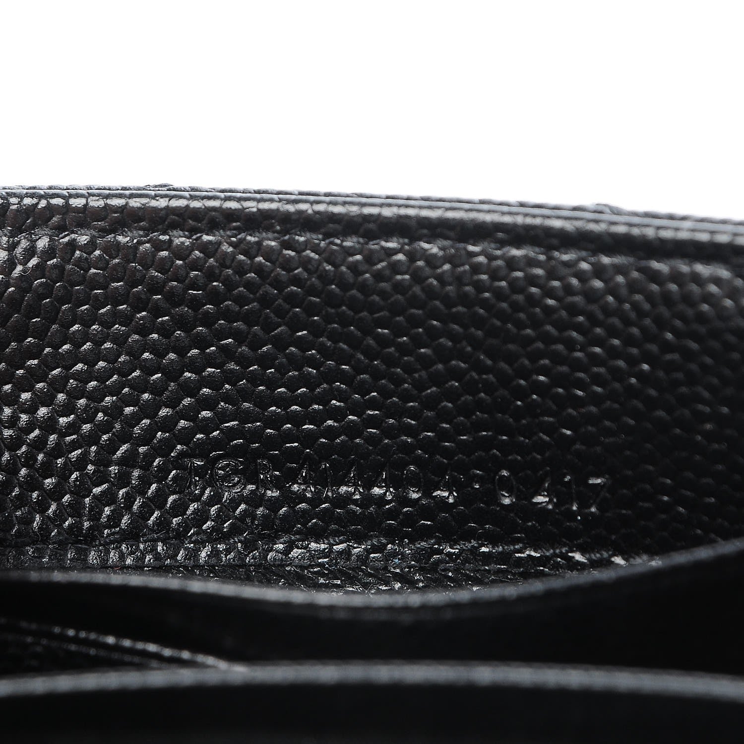 Saint Laurent Grain De Poudre Matelasse Chevron Small Monogram Envelope Wallet Black 6 of 7