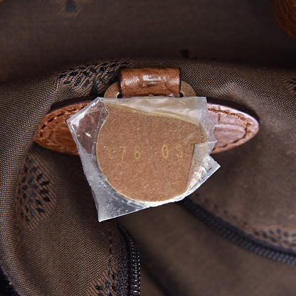 Mulberry Embossed Crocodile Calfskin Nubuck Ted Convertible Messenger Bag Cognac 7 of 11