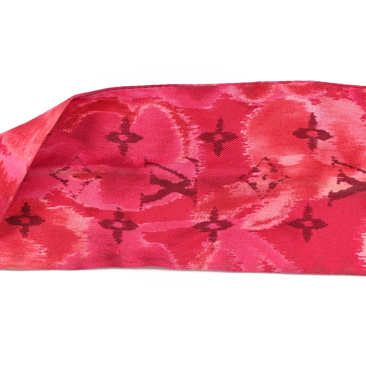 Louis Vuitton Silk Monogram Ikat Summer Bandeau Rose Indien 6 of 7