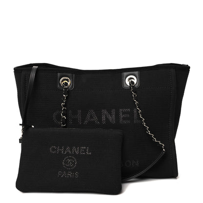 Chanel Mixed Fibers Small Deauville Tote Black 3 of 11