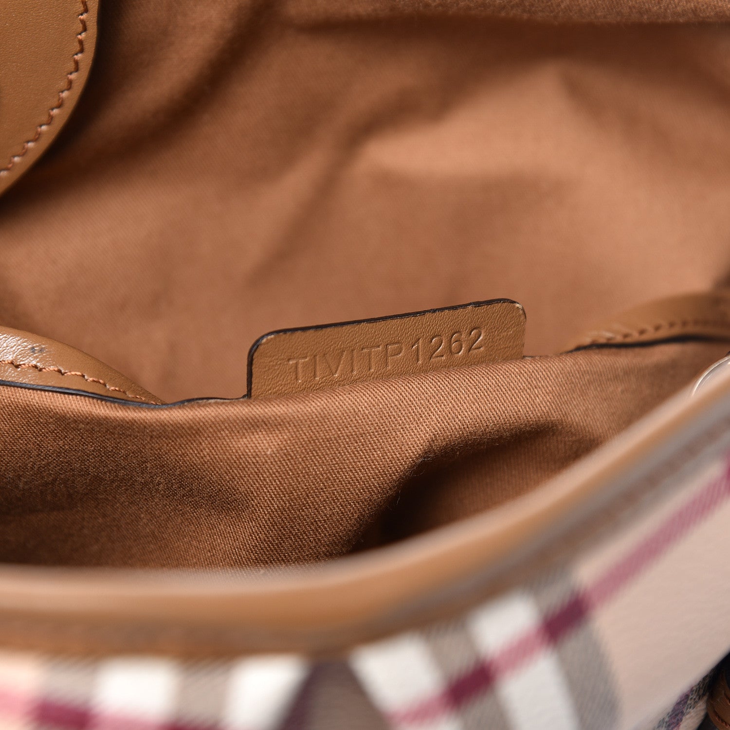 Burberry Haymarket Check Small Northfield Tote Mid Camel 10 of 13