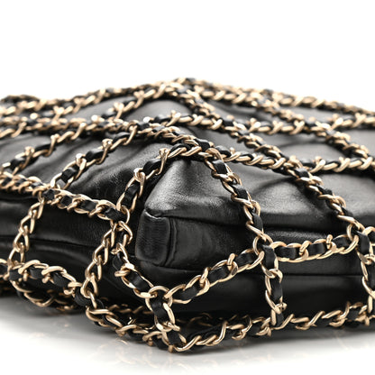 Chanel Lambskin Large Shopping Chain Tote Black 9 of 11