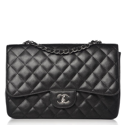Chanel Caviar Quilted Jumbo Single Flap Black 1 of 9