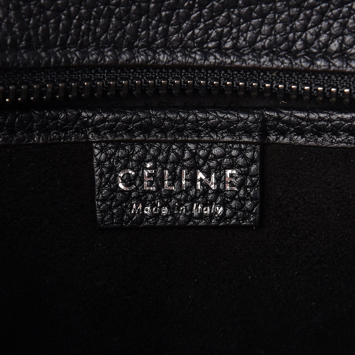 Drummed Calfskin Nano Luggage Black