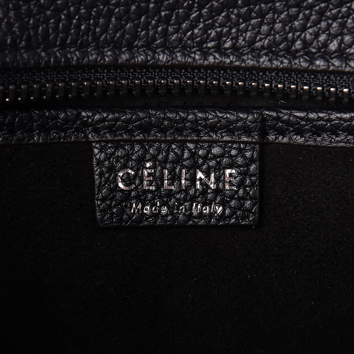 Celine Drummed Calfskin Nano Luggage Black 6 of 11