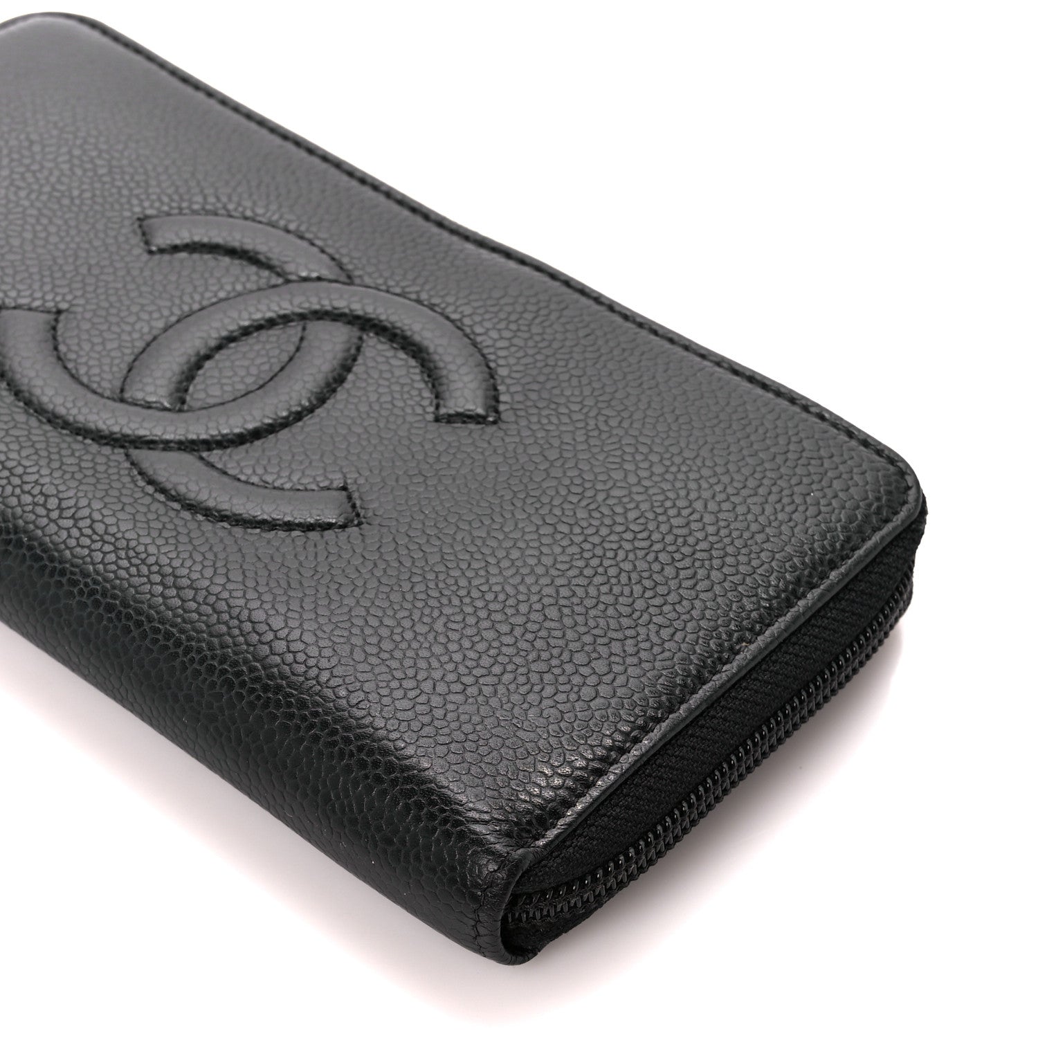 Chanel Caviar Large Timeless CC Zip Around Wallet Black 11 of 11