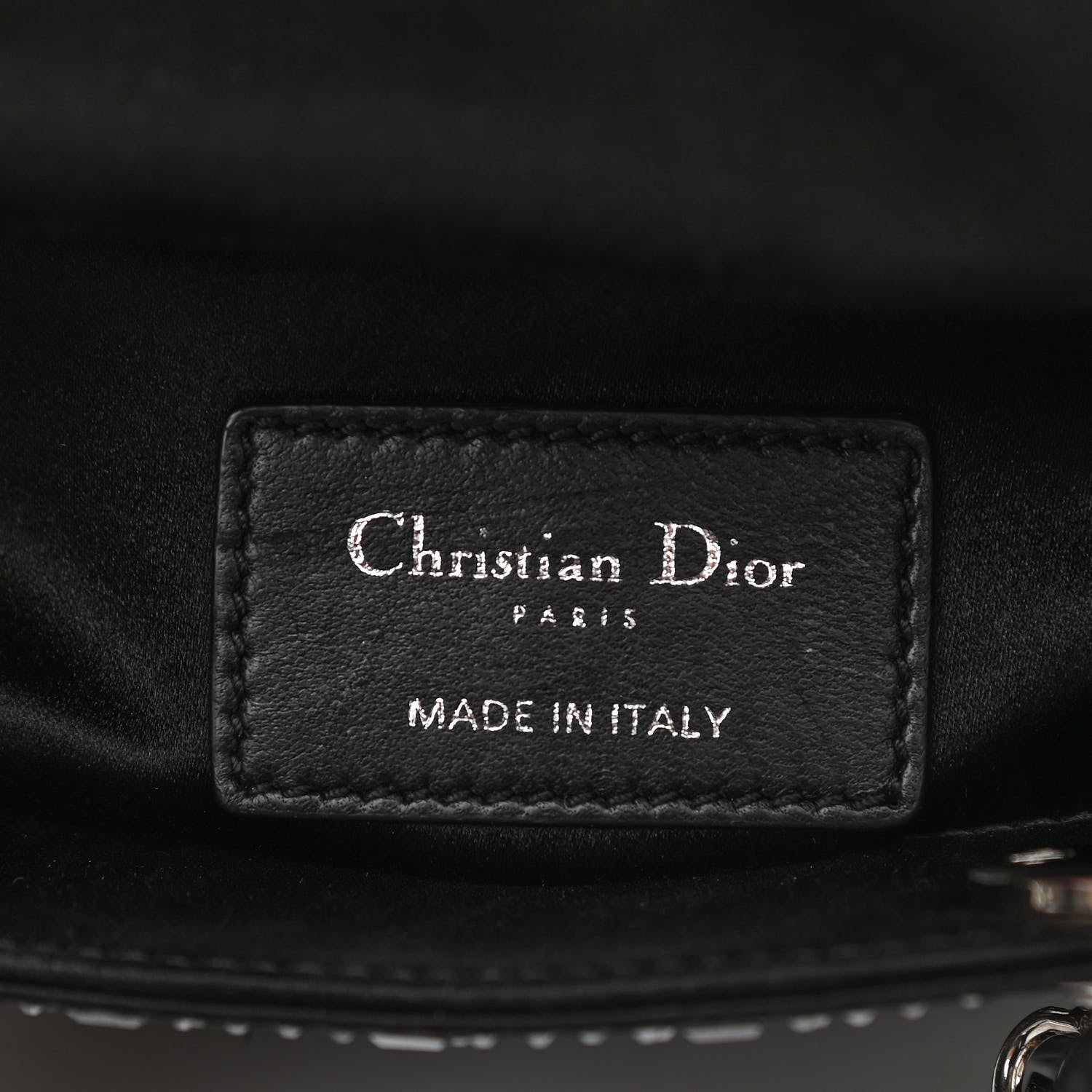 Christian Dior Satin Crystal Cannage Mini Lady Dior Black 5 of 9