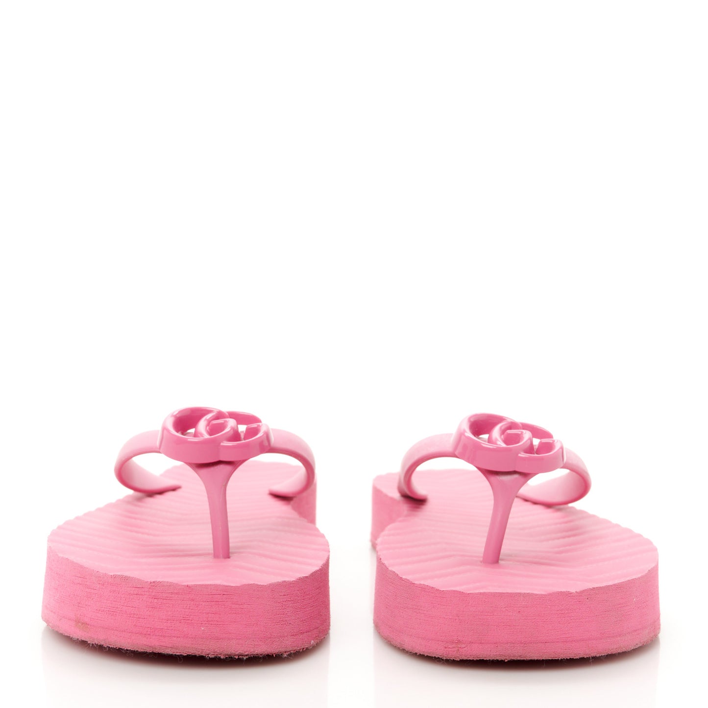 Rubber Chevron Womens GG Thong Sandals 41 Pink Tropical Flower