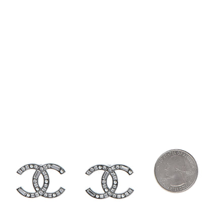 Chanel Baguette Crystal Pearl CC Bright Young Things Earrings Ruthenium 2 of 6