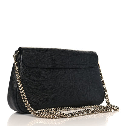 Gucci Pebbled Calfskin Medium Soho Flap Crossbody Black 3 of 9