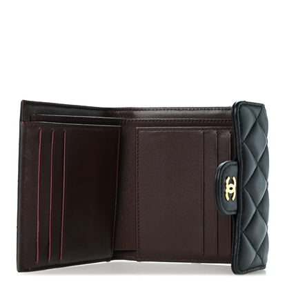 Chanel Lambskin Quilted Compact Flap Wallet Black 5 of 11