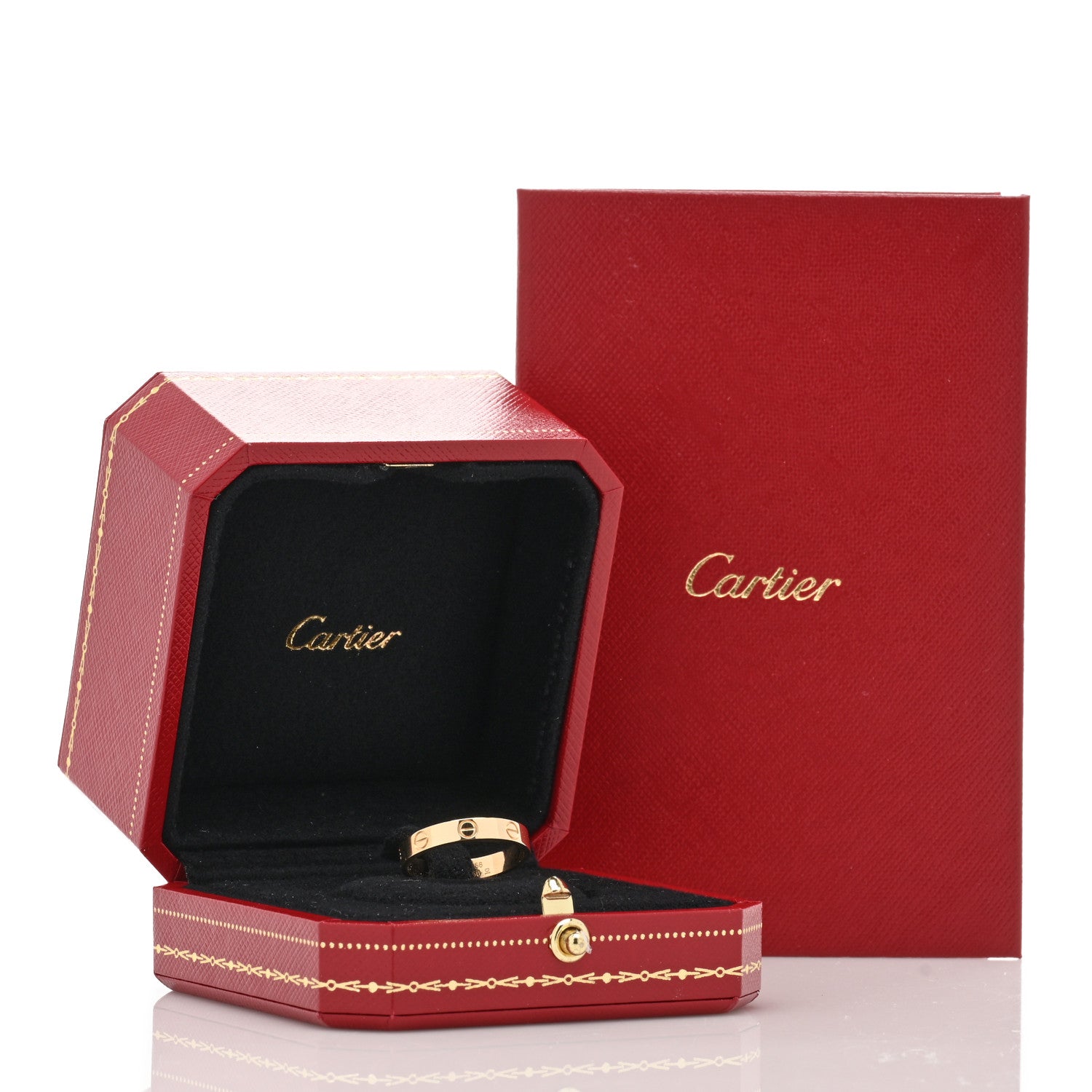 Cartier 18K Yellow Gold 3.5mm LOVE Wedding Band Ring 56 7.5 5 of 5