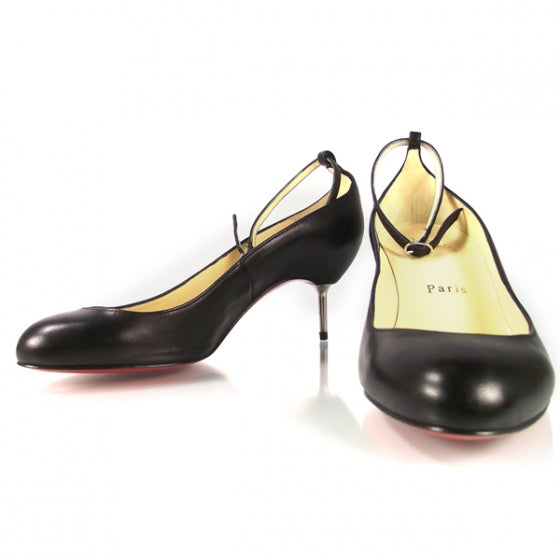 Christian Louboutin Leather Ika 70 Ankle Strap Pumps 36 1 of 9