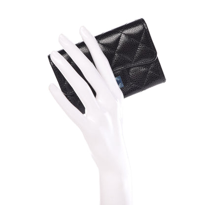 Chanel Caviar Quilted Flap Card Holder Black 2 of 9