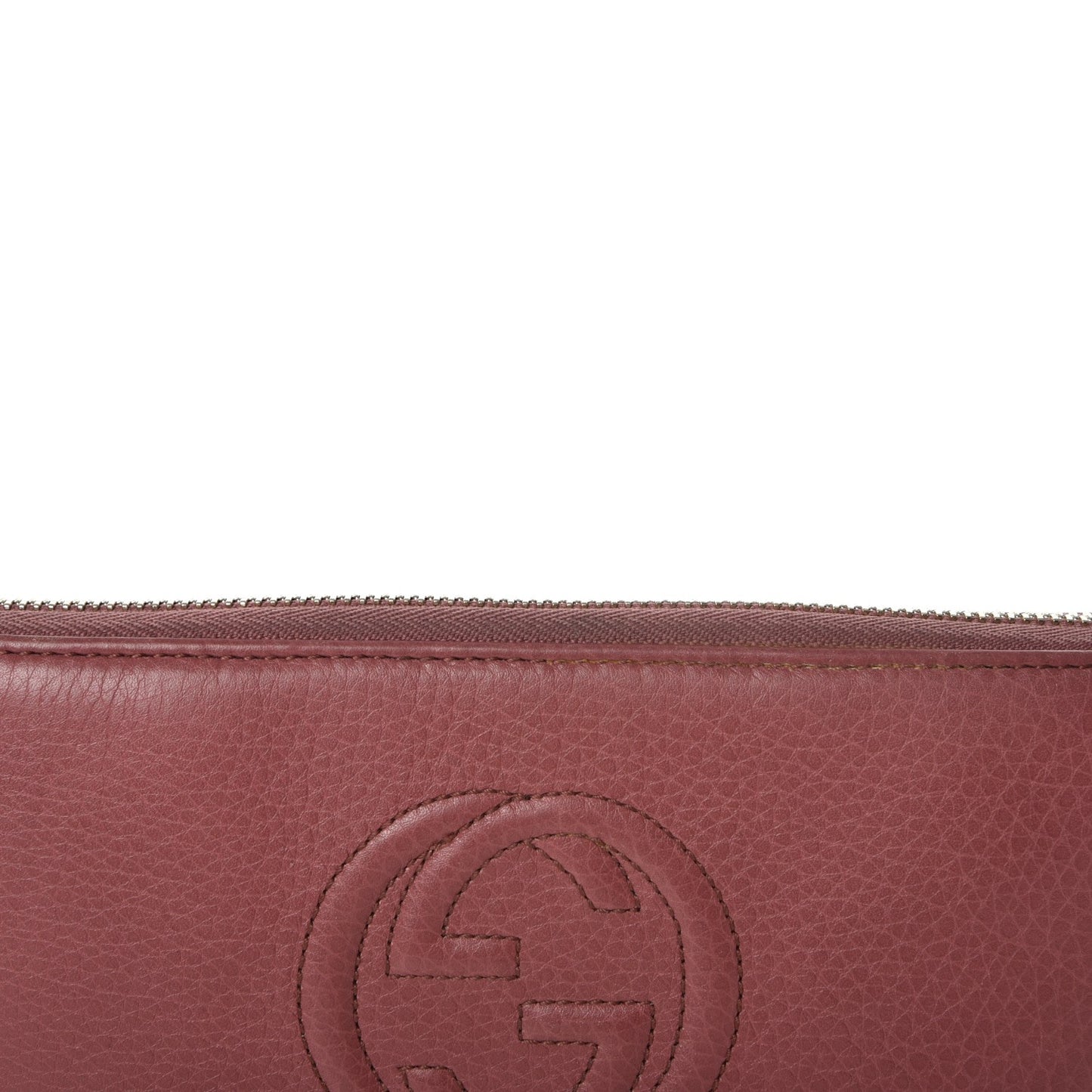 Pebbled Calfskin Soho Zip Around Wallet Peonia Flower