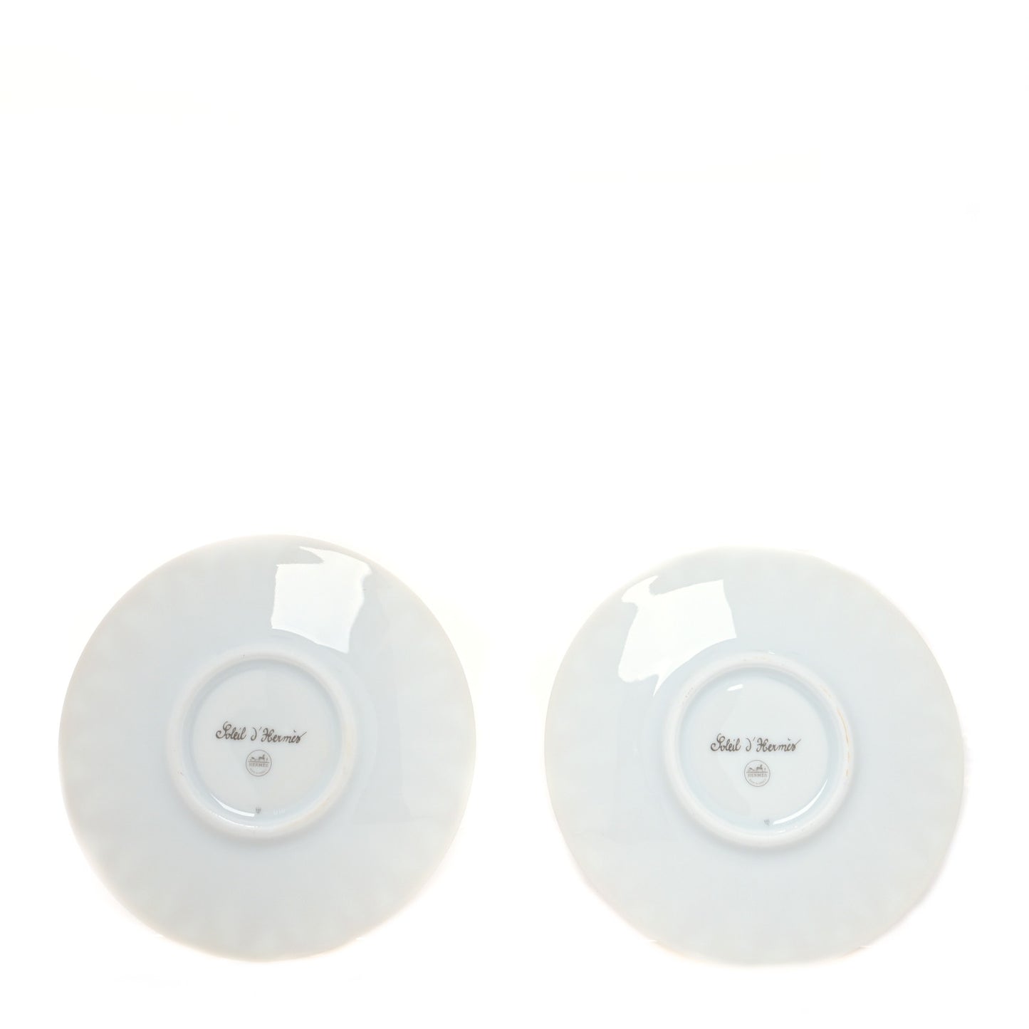 Porcelain Soleil d'Hermes Coffee Cup and Saucer Set Of 2