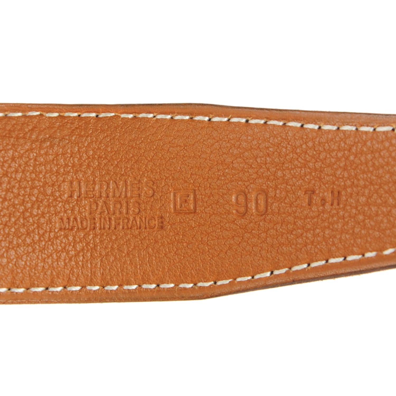 Hermes Box Togo 32mm H Belt 90 Black Gold 9 of 13