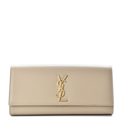 Saint Laurent Grain De Poudre Classic Monogram Cassandre Clutch Nude Powder 1 of 9
