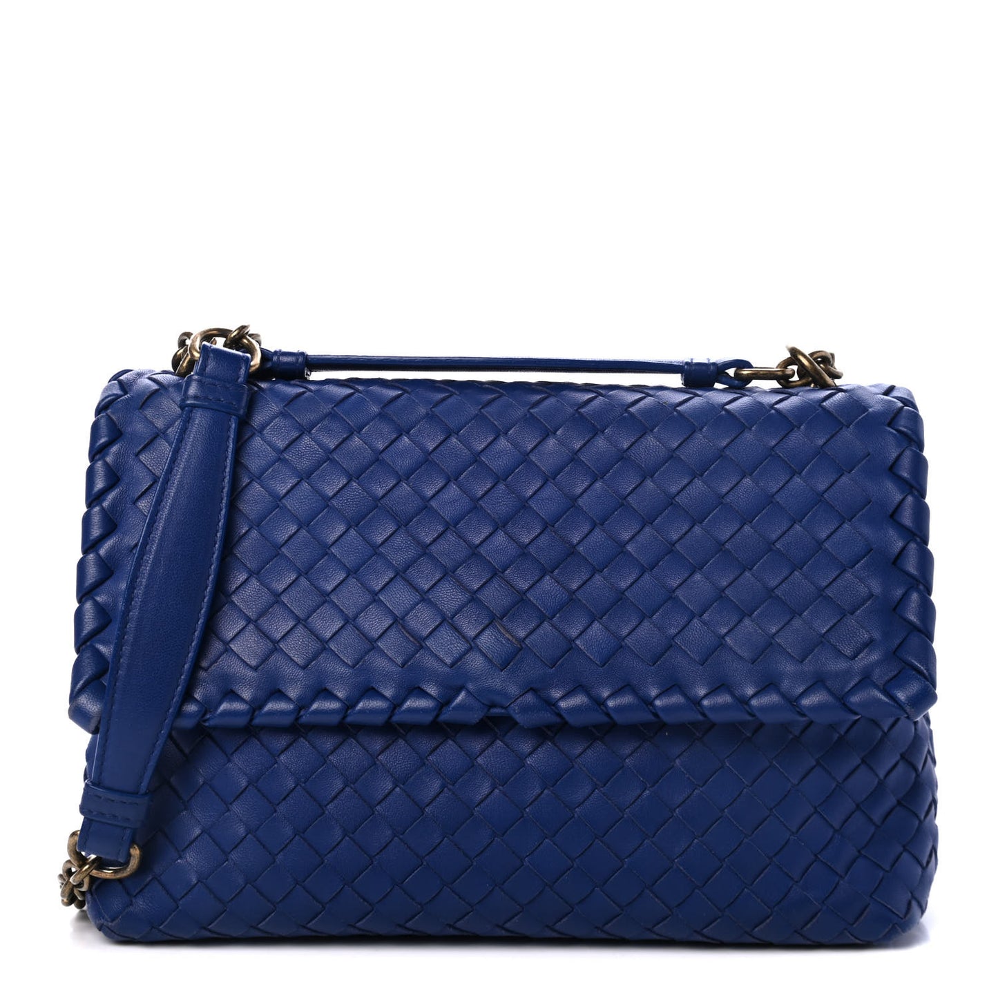 Nappa Intrecciato Medium Olimpia Bag Signal Blue