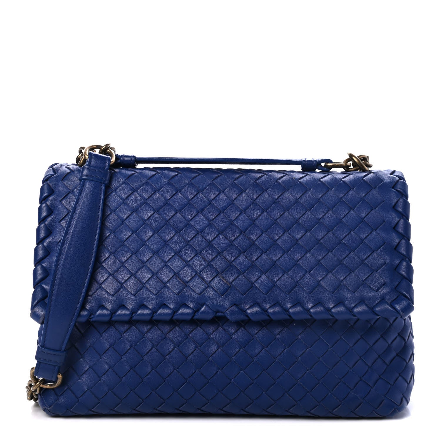 Bottega Veneta Nappa Intrecciato Medium Olimpia Bag Signal Blue 1 of 5