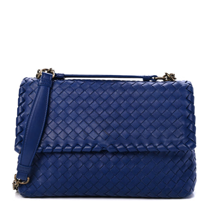 Bottega Veneta Nappa Intrecciato Medium Olimpia Bag Signal Blue 1 of 5