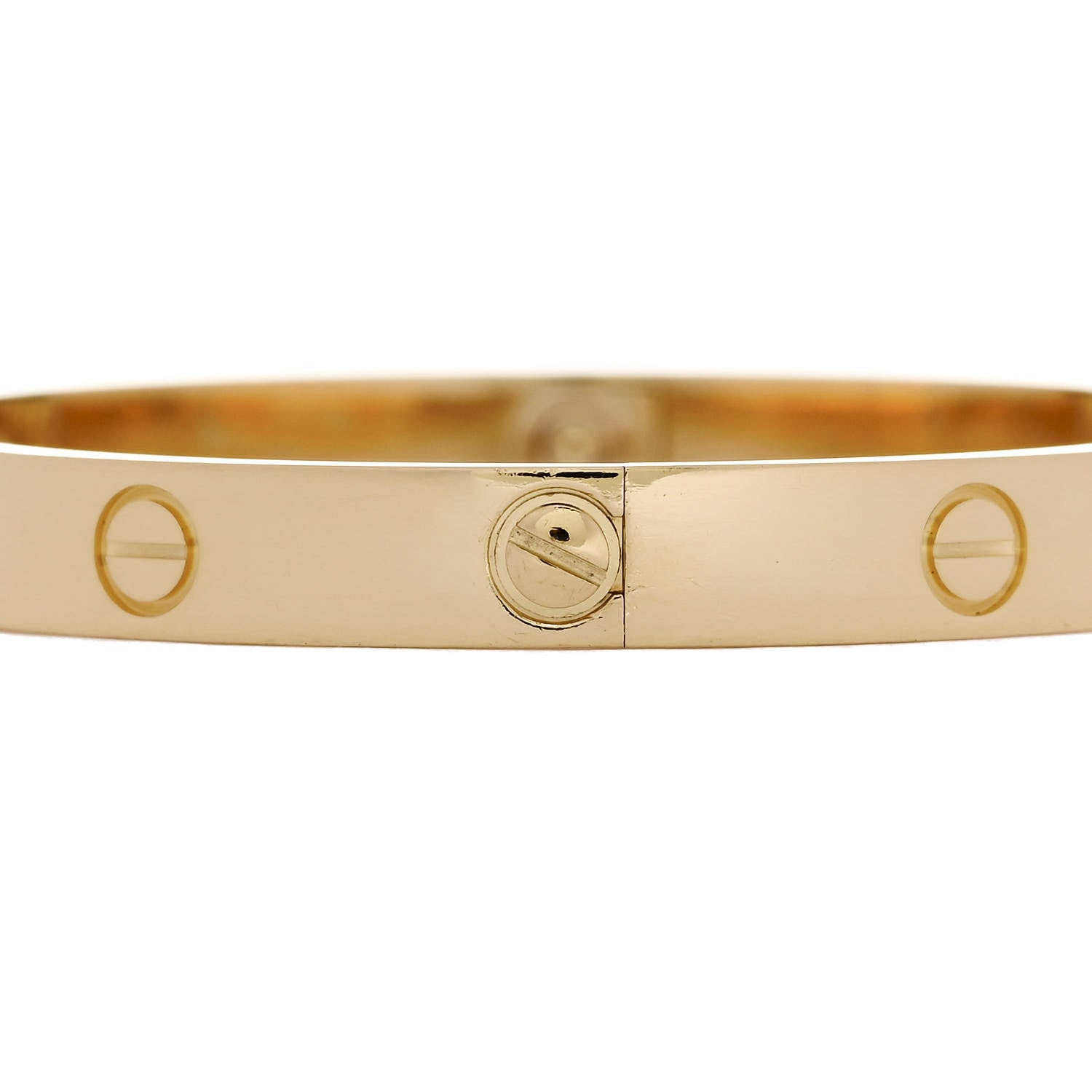 Cartier 18K Yellow Gold 4 Diamond LOVE Bracelet 17 5 of 9
