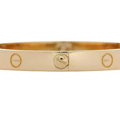 Cartier 18K Yellow Gold 4 Diamond LOVE Bracelet 17 5 of 9