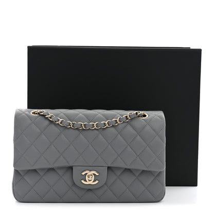 Chanel Caviar Quilted Medium Double Flap Grey 11 of 11