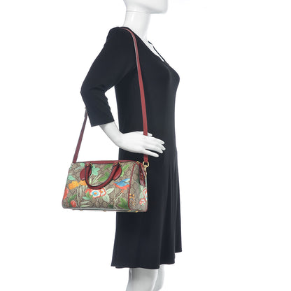 Gucci GG Supreme Monogram Tian Small Boston Beige Multicolor Red 2 of 8