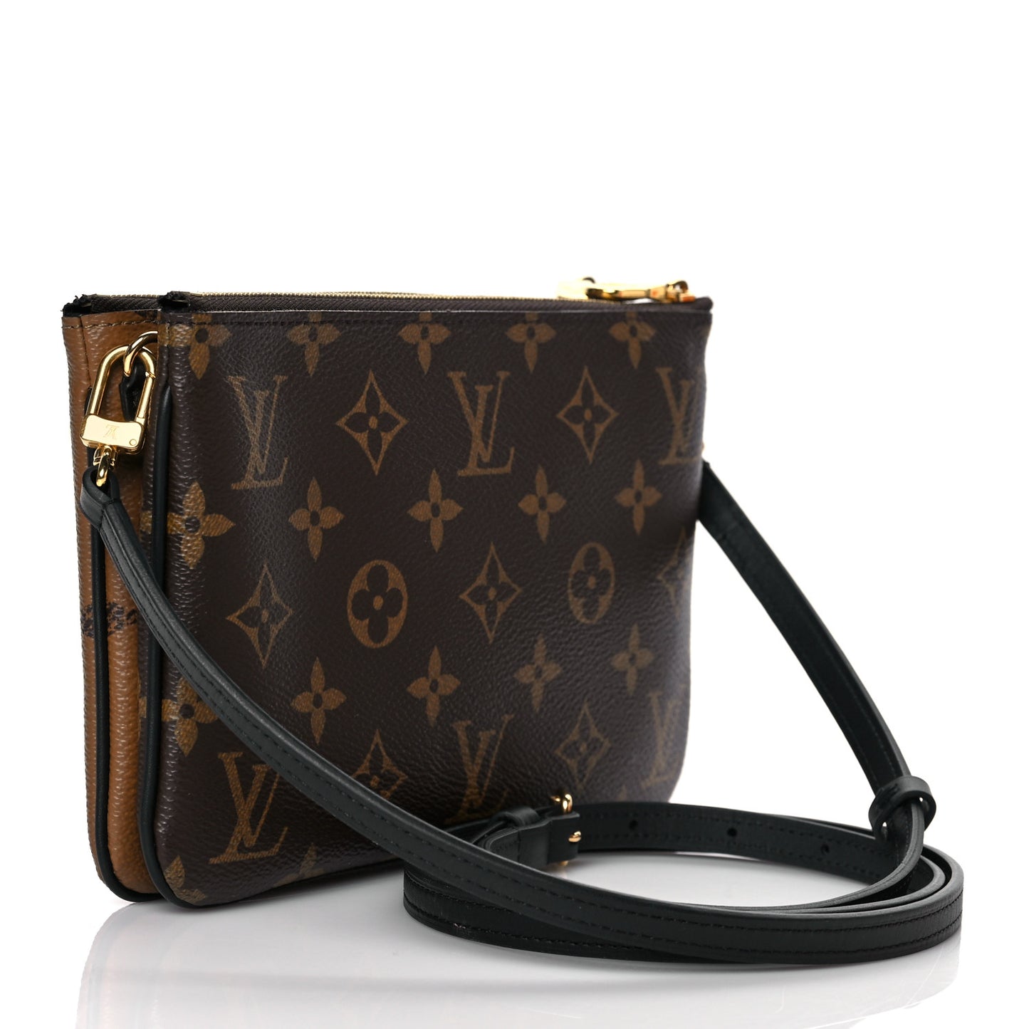 Reverse Monogram Giant Double Zip Pochette