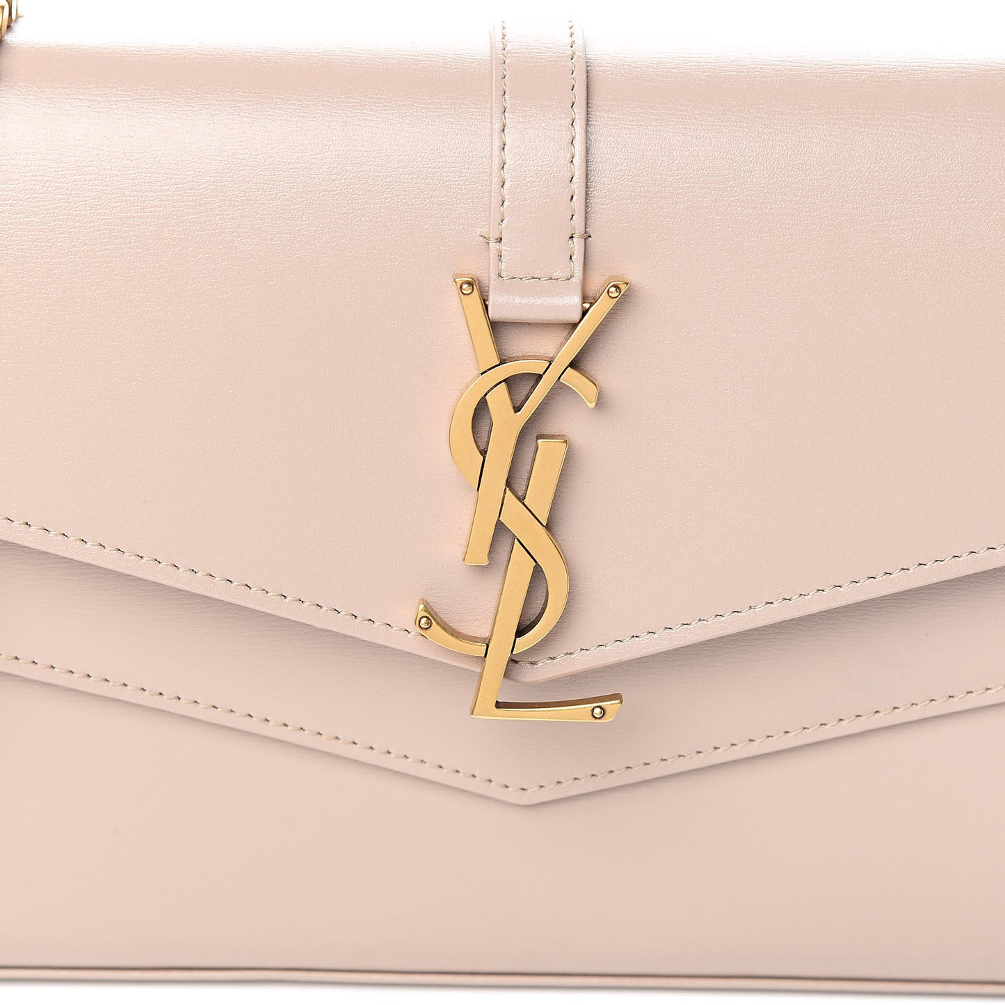 Smooth Calfskin Monogram Sulpice Chain Wallet Light Natural