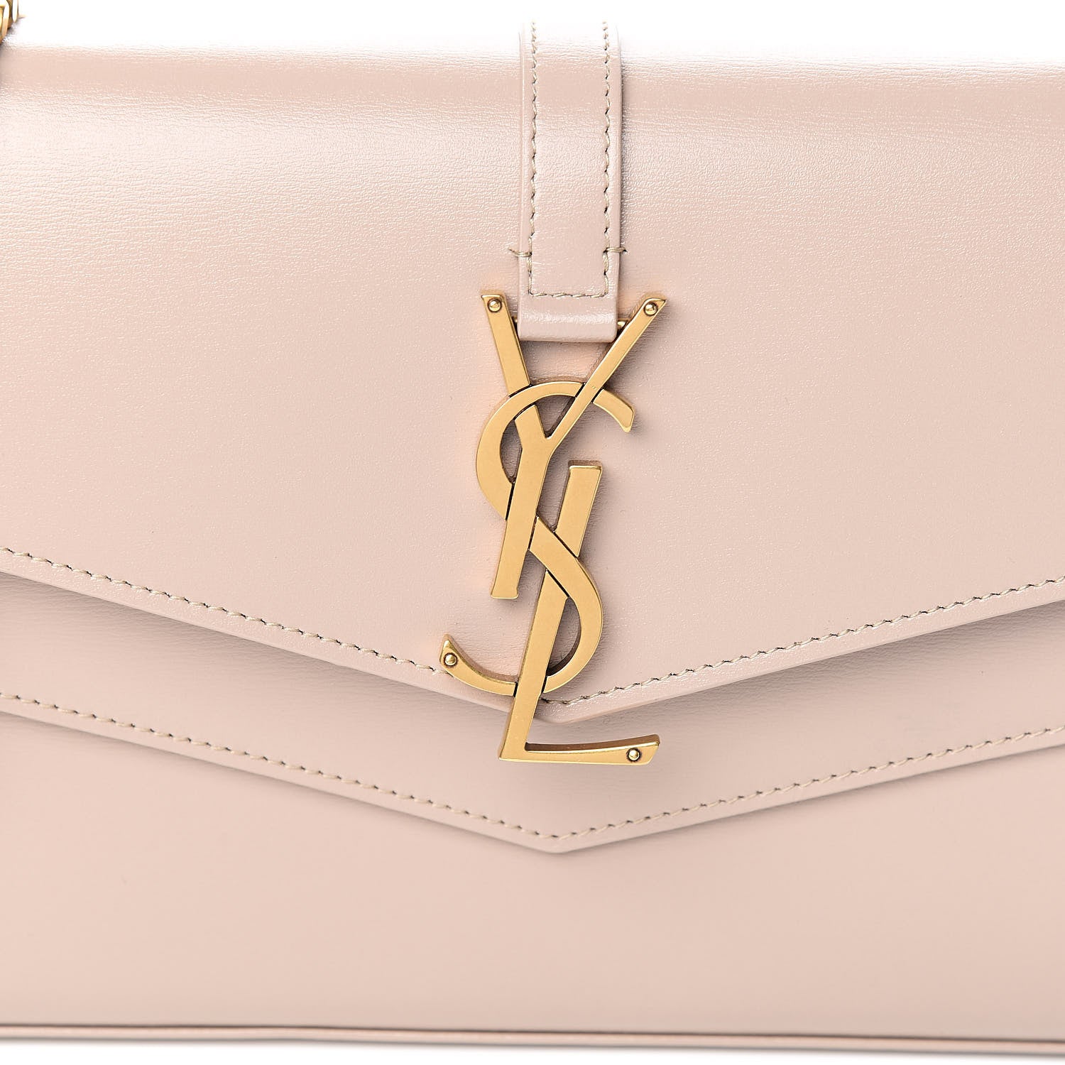 Saint Laurent Smooth Calfskin Monogram Sulpice Chain Wallet Light Natural 9 of 10
