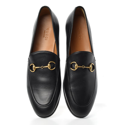 Gucci Calfskin Womens Jordaan Loafers 37.5 Black 5 of 11