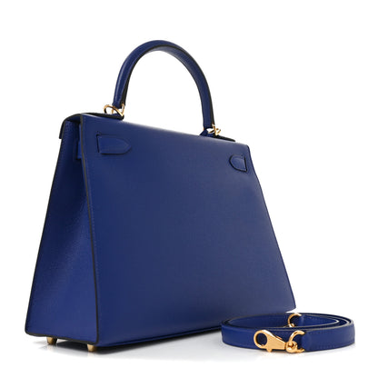 Hermes Epsom Kelly Sellier 28 Bleu Electrique 2 of 9