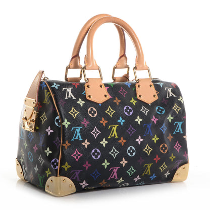 Louis Vuitton Monogram Multicolor Speedy 30 Black 3 of 8