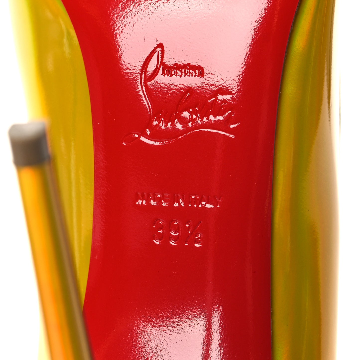 Metallic Patent Hot Chick 100 Pumps 39.5 Yellow