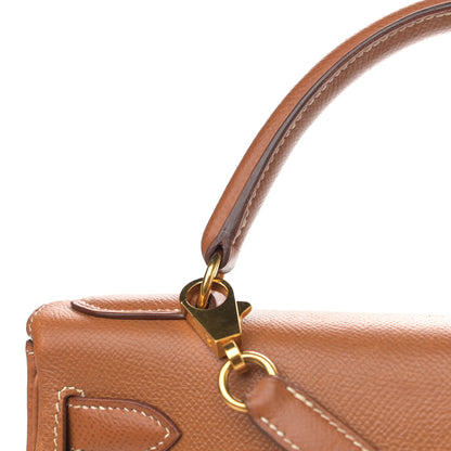 Hermes Courchevel Kelly Retourne 28 Gold 17 of 22
