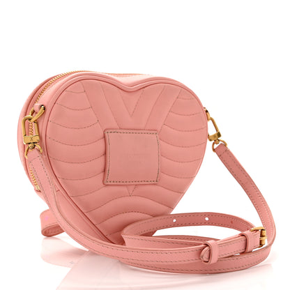 Louis Vuitton Calfskin Embellished New Wave Love Lock Heart Bag Rose Pomettes 3 of 10