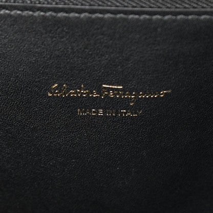 Salvatore Ferragamo Hammered Calfskin Medium Studio Bag Black 6 of 11