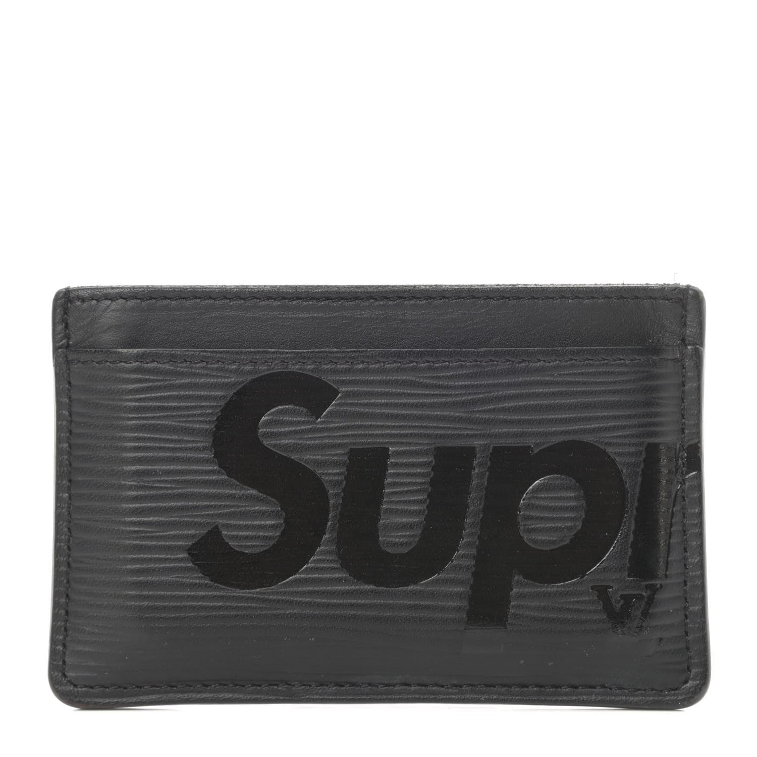 Louis Vuitton X SUPREME Epi Card Holder Black 1 of 8