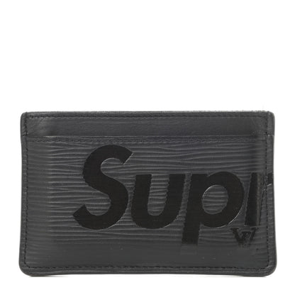 Louis Vuitton X SUPREME Epi Card Holder Black 1 of 8