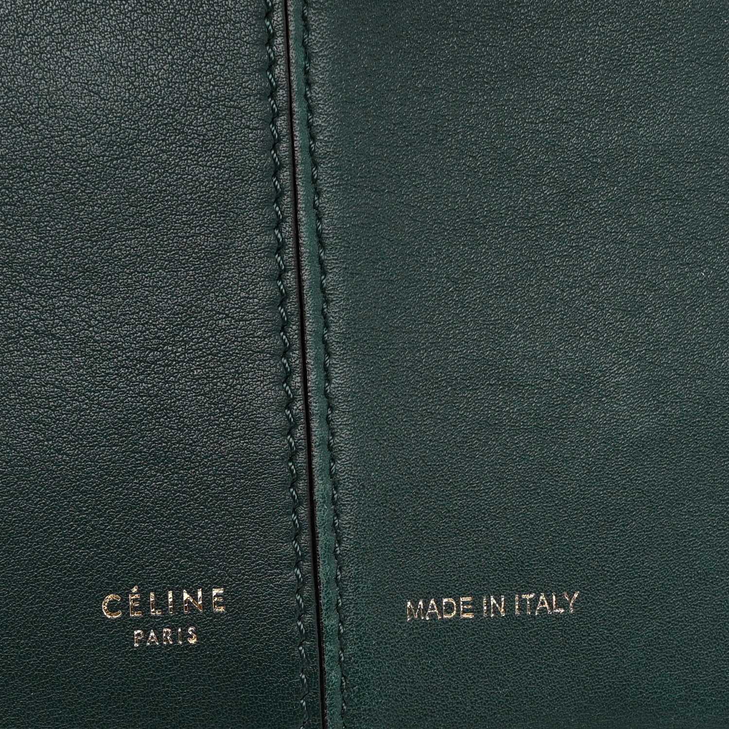 Celine Smooth Calfskin Medium Tri-Fold Bag Bottle Green 6 of 14