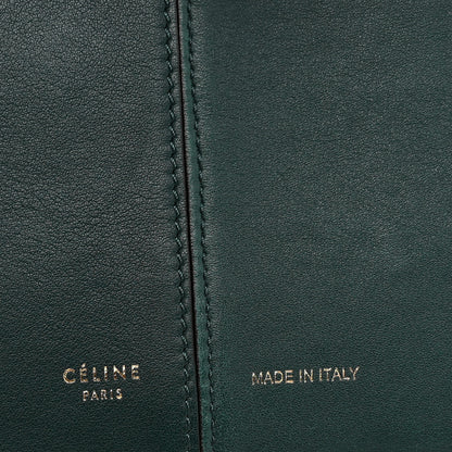 Celine Smooth Calfskin Medium Tri-Fold Bag Bottle Green 6 of 14