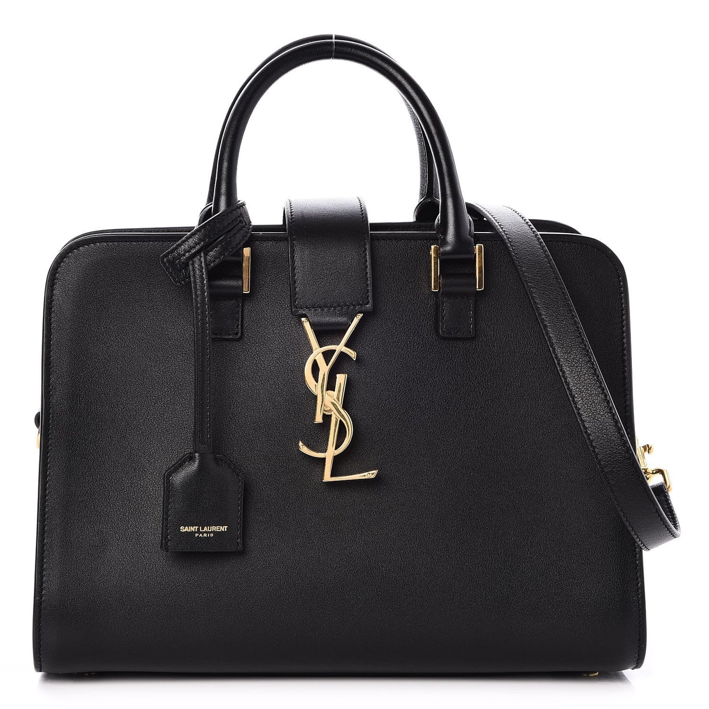 Calfskin Monogram Baby Cabas Black